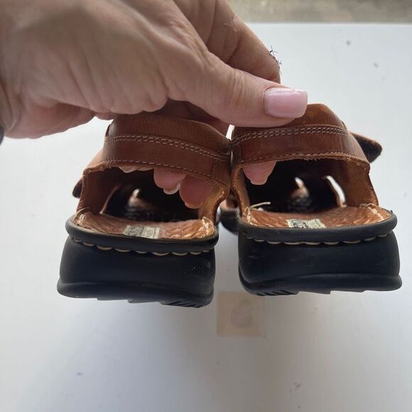 Josef Seibel Women's Square Toe Hook and Loop Slingback Sandals Brown Size 39 - Picture 4 of 5